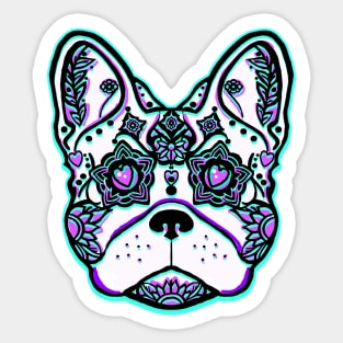 French Bulldog Sugar Skull Sticker